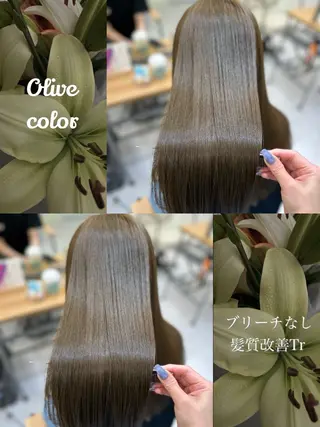 ロング カラー 髪質改善🩵縮毛矯正 代々木/木下のヘアスタイル