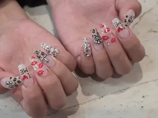 ネイル 韓国/ワンホン/長さ 出しつけ放題🎀のネイルデザイン