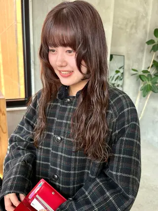 セミロング カラー パーマ tetohair 森田浩平のヘアスタイル
