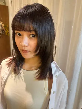 ミディアム かつやま めいのヘアスタイル