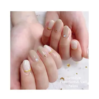 ミディアム ネイル 🐾enen style 🐾のネイルデザイン