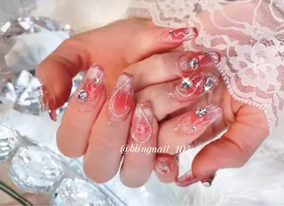 ネイル 24時まで❤︎韓国、 ワンホンネイルのネイルデザイン