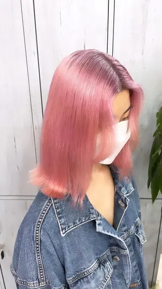 セミロング カラー 町田ブリーチ特化 MANATOのヘアスタイル