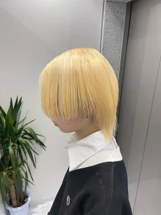 ロング カラー メンズ ラベンダー💜 グレージュ🩶のヘアスタイル