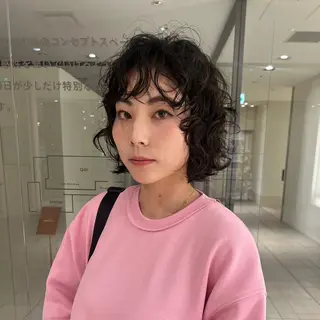 ミディアム パーマ 池田 充のヘアスタイル