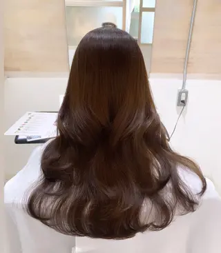 ロング 垢抜け 雰囲気アップ ふにゅう ののかのヘアスタイル