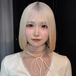 セミロング カラー ✨ブリーチ支持No1 複雑履歴修正/舘岡のヘアスタイル