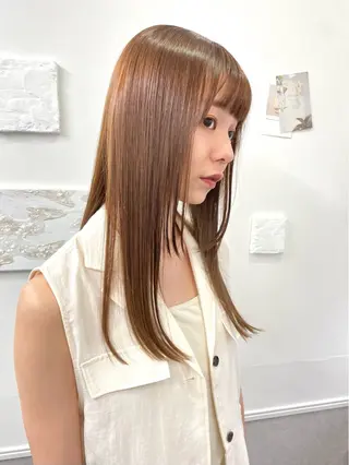 ロング カラー 髪質改善カラー ショートボブ専門のヘアスタイル