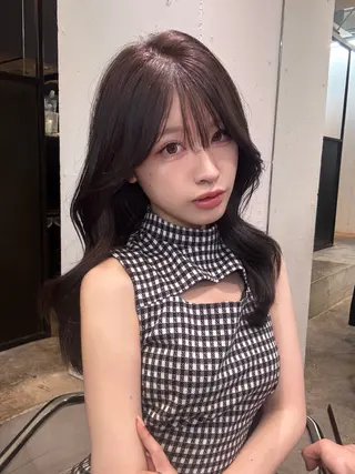 セミロング カラー 🎀ワンホン🎀 韓国ヘア🎀リクトのヘアスタイル