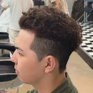 ショート カラー パーマ メンズ カラー特化/海外系/ ハイライト/豊閃のヘアスタイル