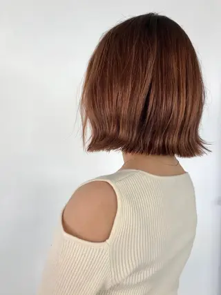 ミディアム カラー パーマ KOOKI スティードトーキョーのヘアスタイル