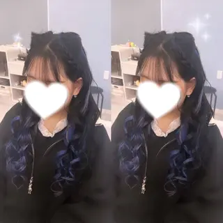 ロング 岡本 葵朱花のヘアスタイル