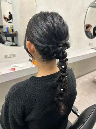 セミロング ヘアアレンジ 🎀HARU/ボブ/ セット/赤み消し🫧のヘアスタイル