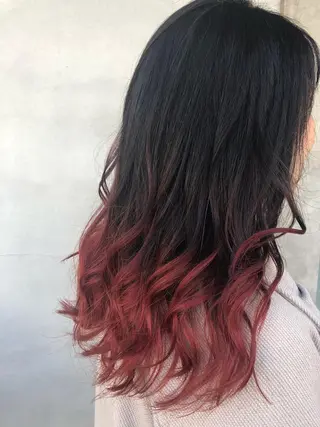 ロング カラー 中村 幸子のヘアスタイル