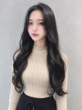 ロング パーマ 韓国hair ·͜· watanabeのヘアスタイル