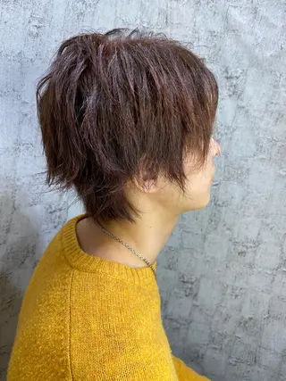 ショート カラー メンズ 長濱 俊のヘアスタイル