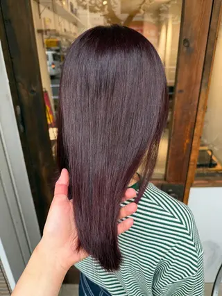 セミロング カラー 森岡 涼汰のヘアスタイル