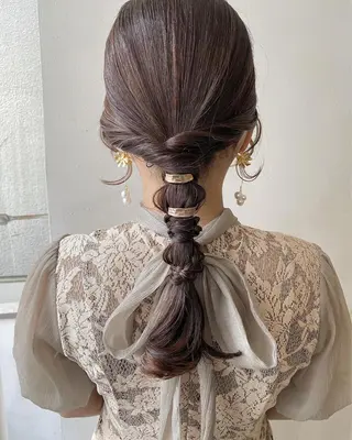 ロング ヘアアレンジ フレンチボブパーマ Yuukiのヘアスタイル