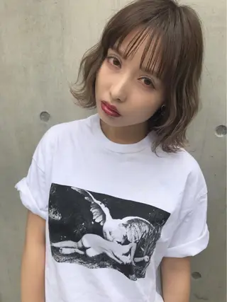 ミディアム 透明感カラー🌿ボブ ✨飛田 ケイのヘアスタイル