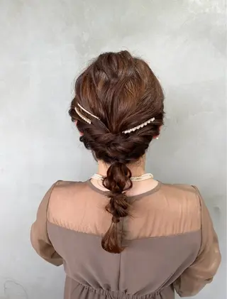 ヘアアレンジ まとまるボブ🌼 アレンジ🌼鴨下穂香のヘアスタイル