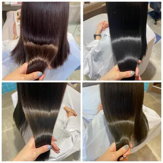 カラー 🩵盛れる顔周り/ 艶カラーemi🩵のヘアスタイル