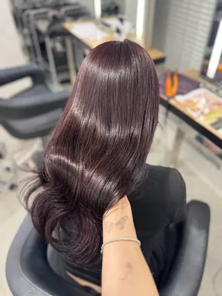 セミロング カラー ヘアアレンジ 🤍淡色ピンク&ラベ ンダーYUKI🤍のヘアスタイル