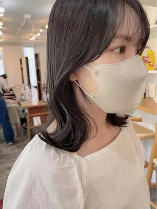 ミディアム カラー 【表参道】Ruri デジタルパーマのヘアスタイル