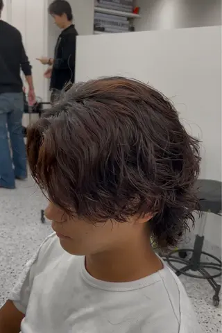 ショート カラー パーマ メンズ特化/ツイスパ /波巻き/松本真生のヘアスタイル
