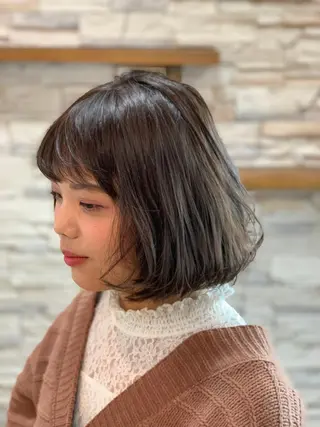 ミディアム カラー 杉田 楓真のヘアスタイル