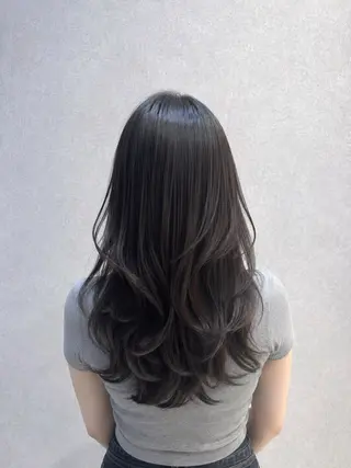 ロング カラー 髪質改善縮毛矯正/ 透明感カラー 石崎のヘアスタイル