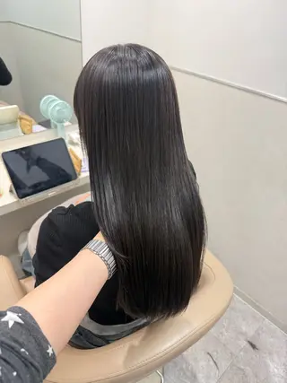 ロング カラー ラベンダー💜グレー 🩶ミント‪🩵のヘアスタイル