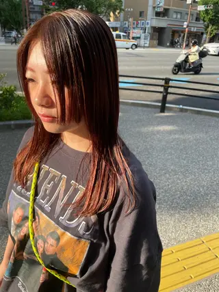 ロング カラー 東 史夏のヘアスタイル