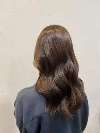 ロング 韓国レイヤーカット✨ 縮毛矯正 原田 優作のヘアスタイル