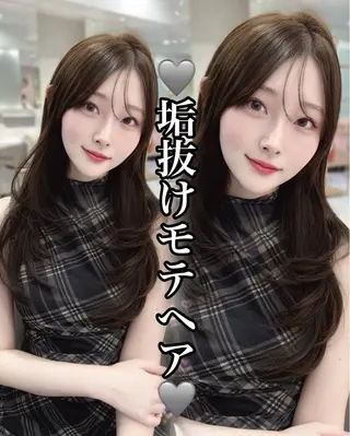 ロング カラー 韓国ヘア/レイヤー カット/✨髪質改善のヘアスタイル