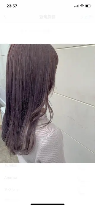 ロング カラー 齊藤 衣梨佳のヘアスタイル