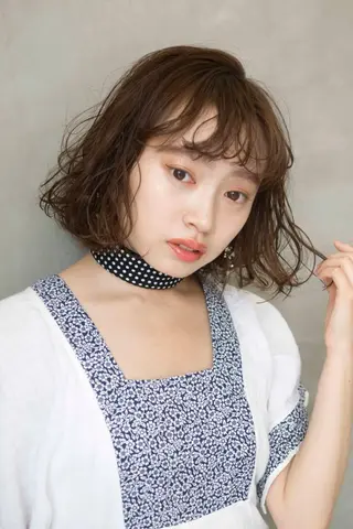 パーマ 💓パーマ，💗 レイヤーカットのヘアスタイル