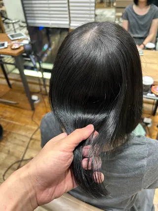 ミディアム カラー 透明感カラー 大工廻あすやのヘアスタイル