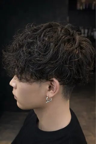 ショート パーマ メンズカット＆パーマ 髪質改善/岩元のヘアスタイル