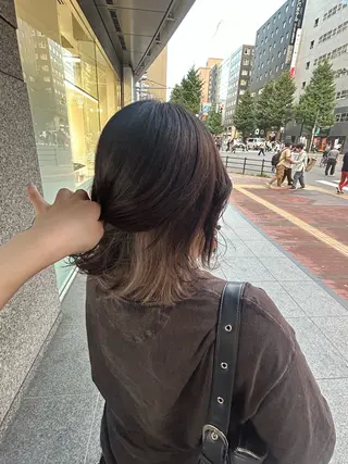ミディアム カラー 𝐑𝐈𝐎ྀིのヘアスタイル