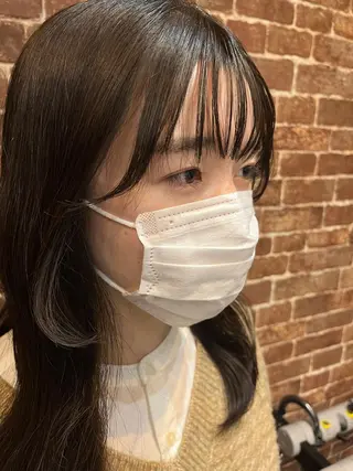 ミディアム カラー パーマ ヘアアレンジ メンズ キッズ ネイル マツエク・マツパ アイブロウ 久木原 ゆりのヘアスタイル