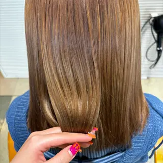 セミロング カラー 淡色┊︎ナチュラル 🧁奈那美🧁*.゜のヘアスタイル