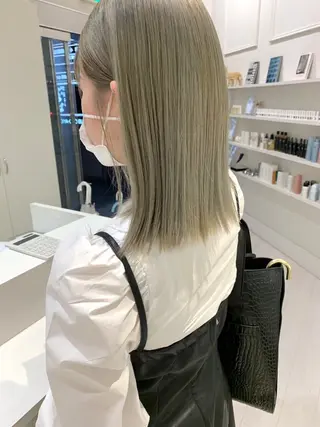 ロング カラー NANO/ ブリーチ×レイヤーのヘアスタイル