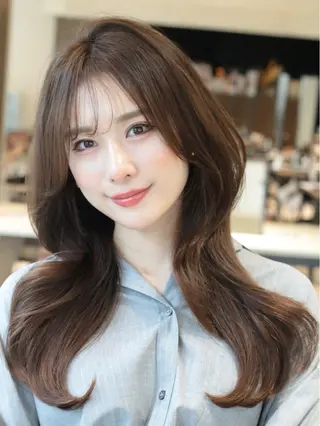 ロング カラー 髙木美緒🌿 レイヤー/アレンジのヘアスタイル
