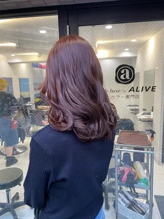 セミロング カラー レイヤーカット 赤み消し　店長/大和のヘアスタイル