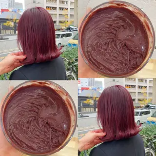 ミディアム カラー 色落ちまで可愛い🧚 心斎橋hikaruのヘアスタイル