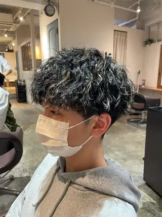 カラー パーマ メンズ 優真/難波で 1番パーマが上手いのヘアスタイル