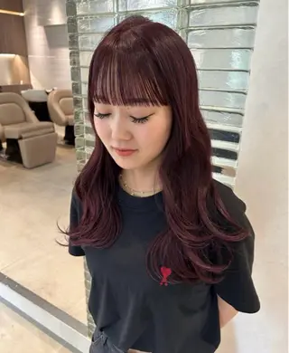 ロング カラー ヘアアレンジ ‎透明感×艶髪 ‎🫒maki🎀のヘアスタイル