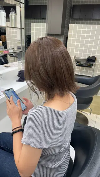 カラー 🖤暗髪 | 艶髪 |透明感カラー ゆりのヘアスタイル