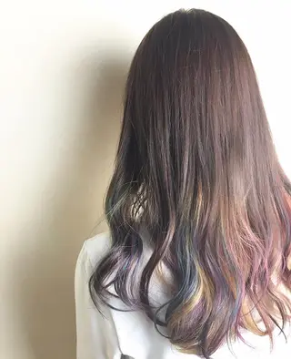 ロング カラー 永田 琴愛のヘアスタイル