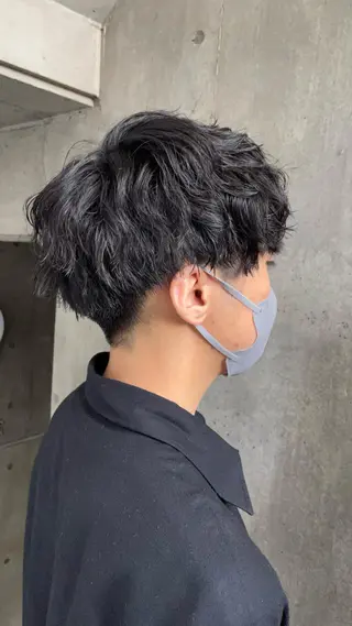 パーマ メンズ もりたみかこ 美容師お休み中のヘアスタイル